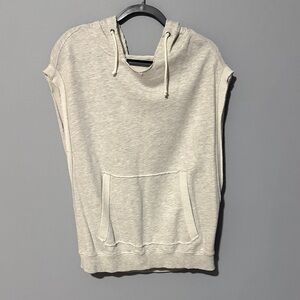 We the Free Gray Sleeveless Hoodie with Front Pocket